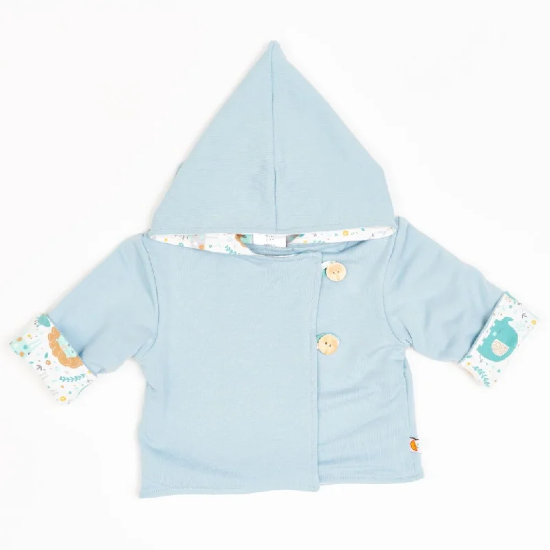 Reversible baby jacket ""Frost/Mini Jungle""