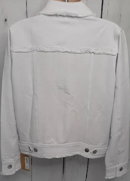 Jacket - Button Down with Pockets - White - Womens - 24108