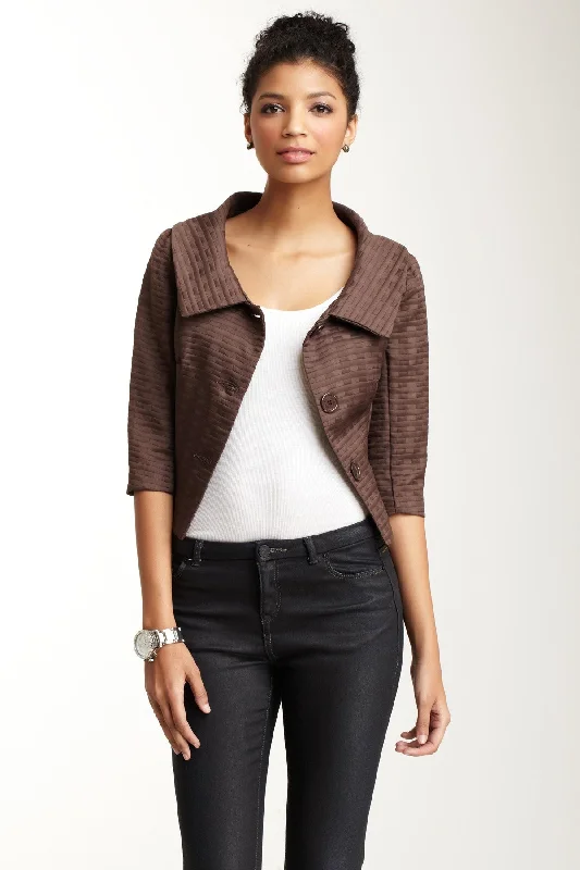 Jackie O Jacket - Cocoa Rectangles