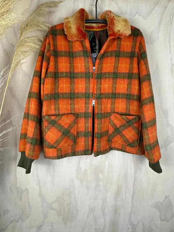 Juna Mandarin Plaid Bomber