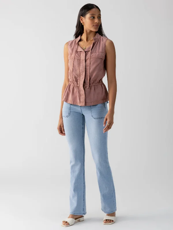 Leah Surplus Vest Washed Clay