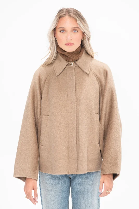 Camila Short Coat, Taupe