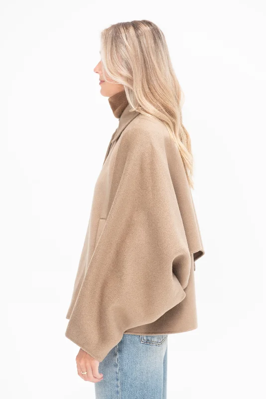 Camila Short Coat, Taupe