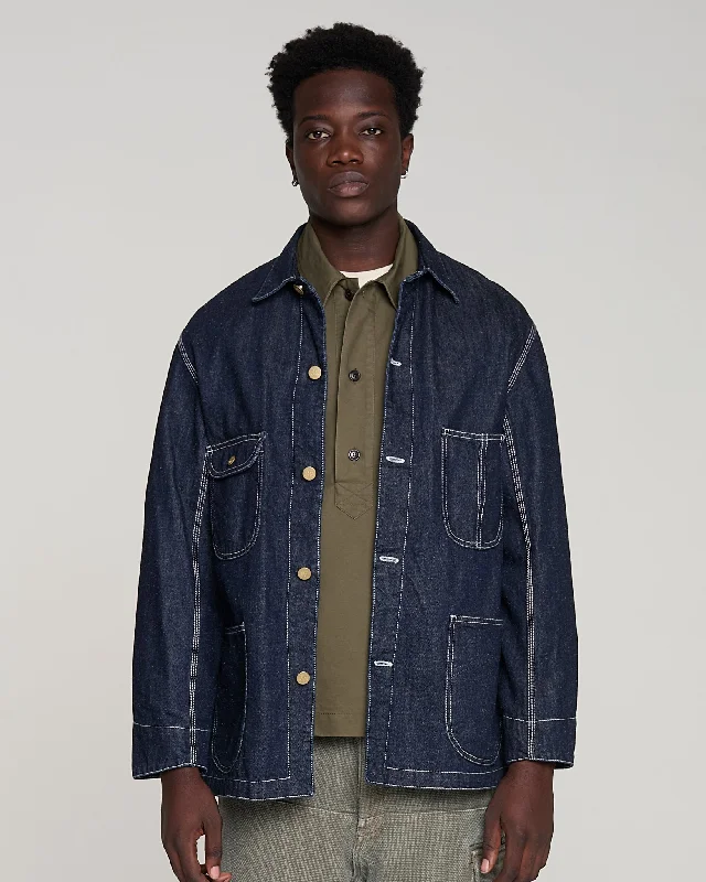 Alcatraz Jacket Hemp Denim Indigo