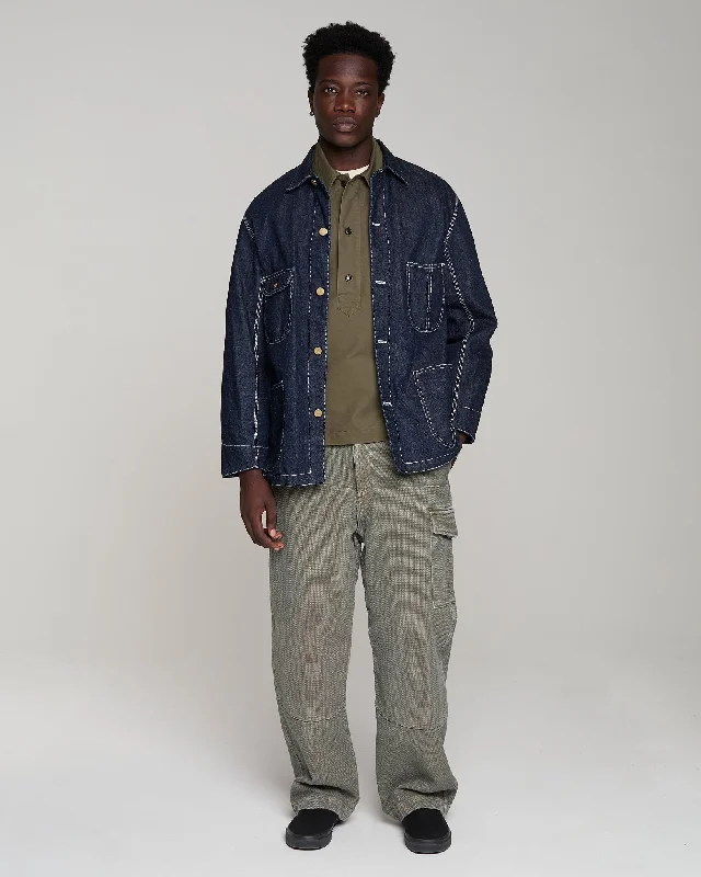 Alcatraz Jacket Hemp Denim Indigo