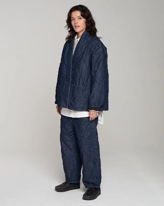 Edo Jacket Quilted Denim Indigo