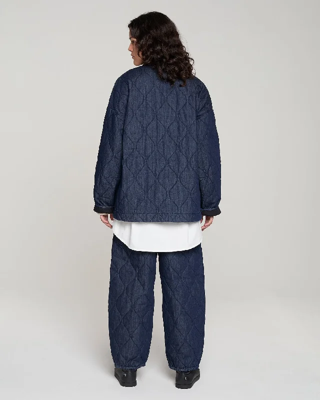 Edo Jacket Quilted Denim Indigo