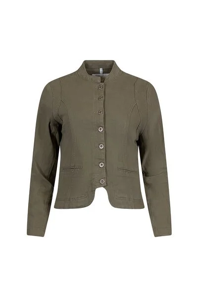 Madly Sweetly Moto Jacket -Olive