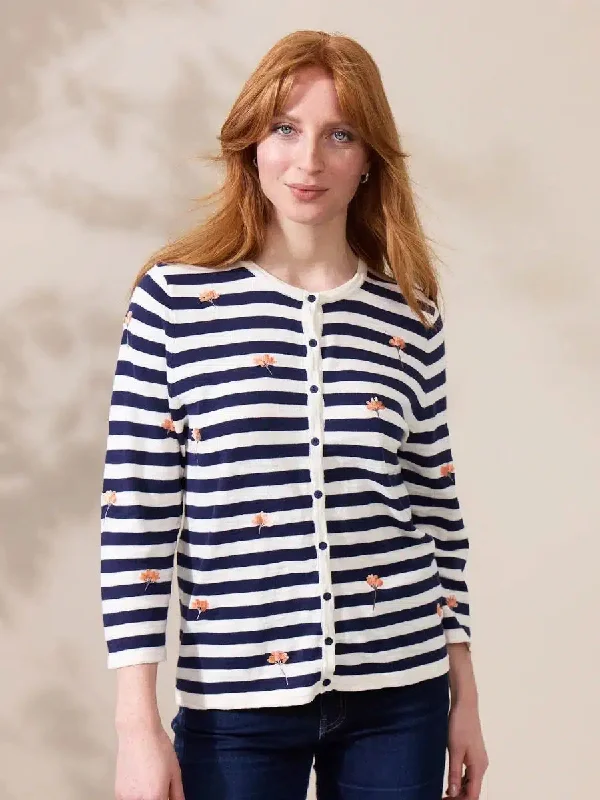 Mansted - Martine Bloom Breton Cardi - Blue