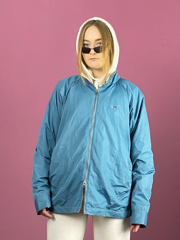 Nike Vintage Women's Windbreaker Jacket - XL Blue Polyester