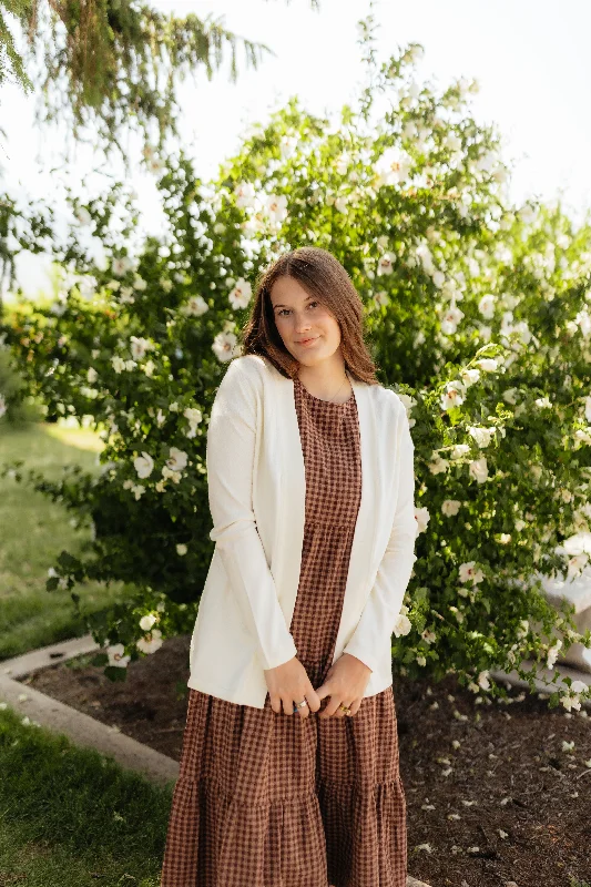 Open Front Cardigan Cream