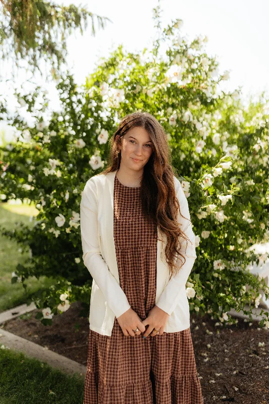 Open Front Cardigan Cream