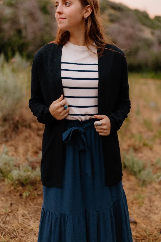 Open Front Cardigan Navy