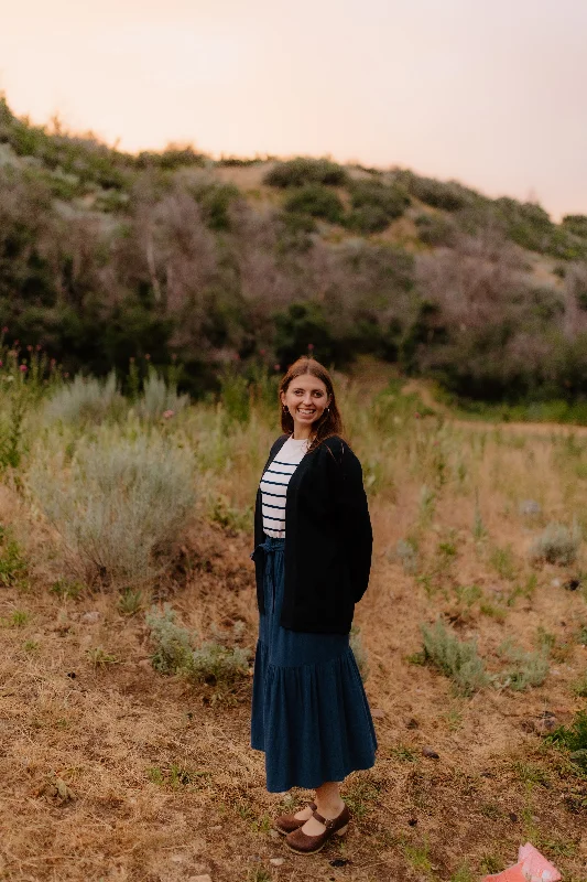 Open Front Cardigan Navy