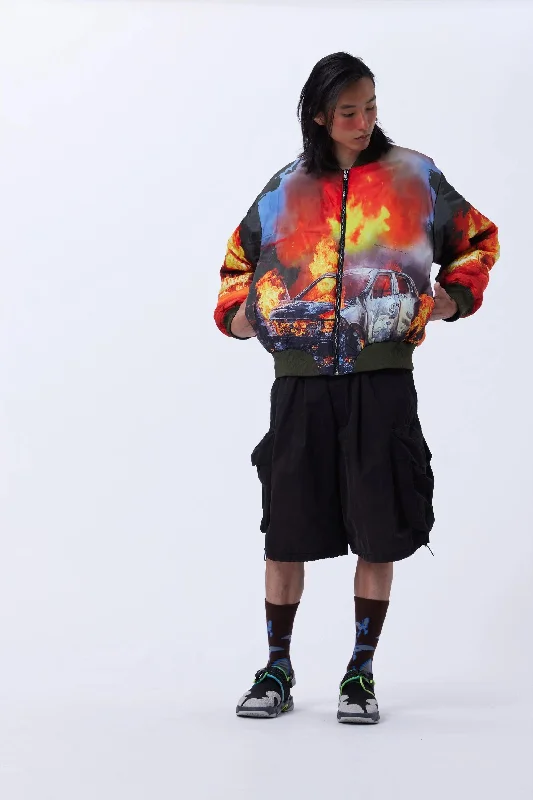 PAM / Perks and Mini - Engulfed Reversible Bomber Jacket - Black