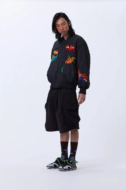 PAM / Perks and Mini - Engulfed Reversible Bomber Jacket - Black