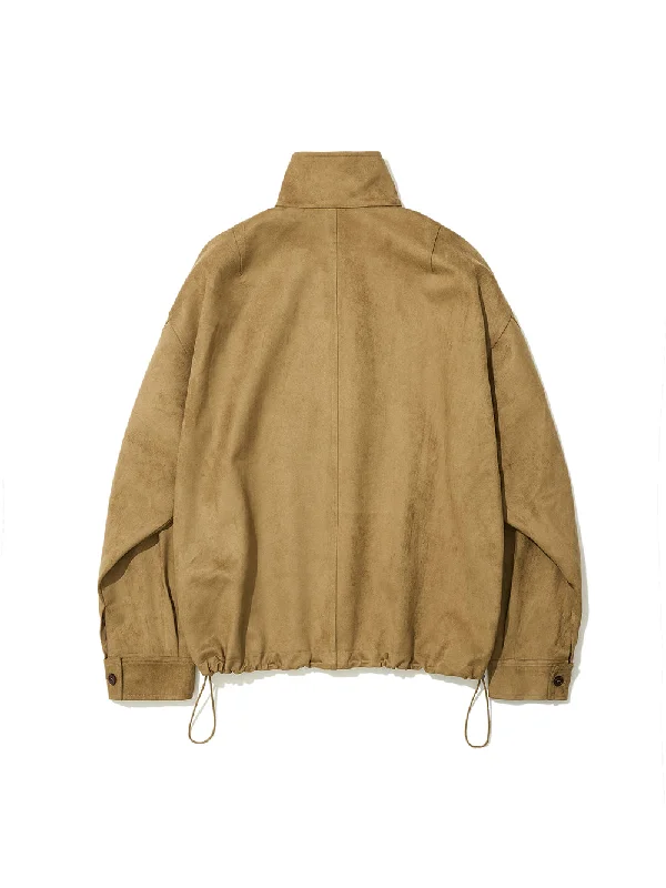 Partimento Suede Field Jacket - Brown