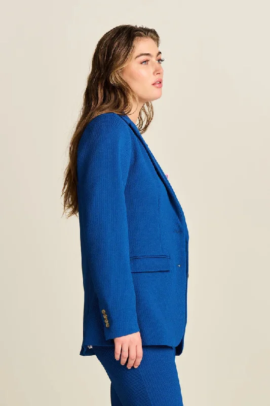 POM AMSTERDAM BLAZER PIQUE INK BLUE