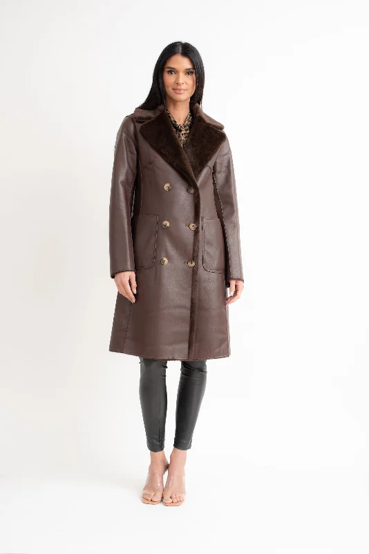 Reversible Faux Shearling Coat Jacket