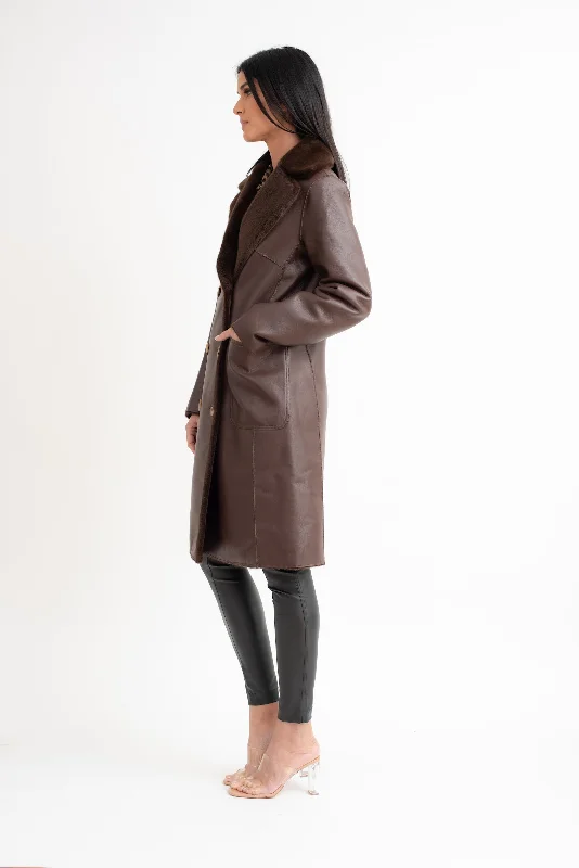 Reversible Faux Shearling Coat Jacket