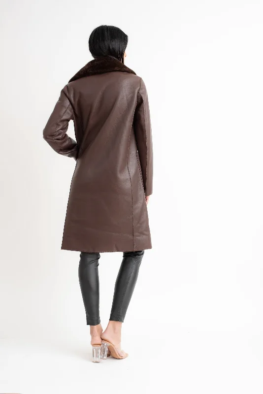 Reversible Faux Shearling Coat Jacket