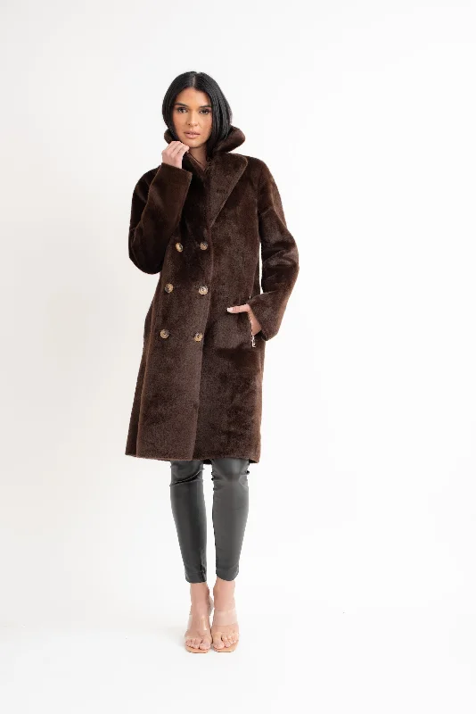 Reversible Faux Shearling Coat Jacket