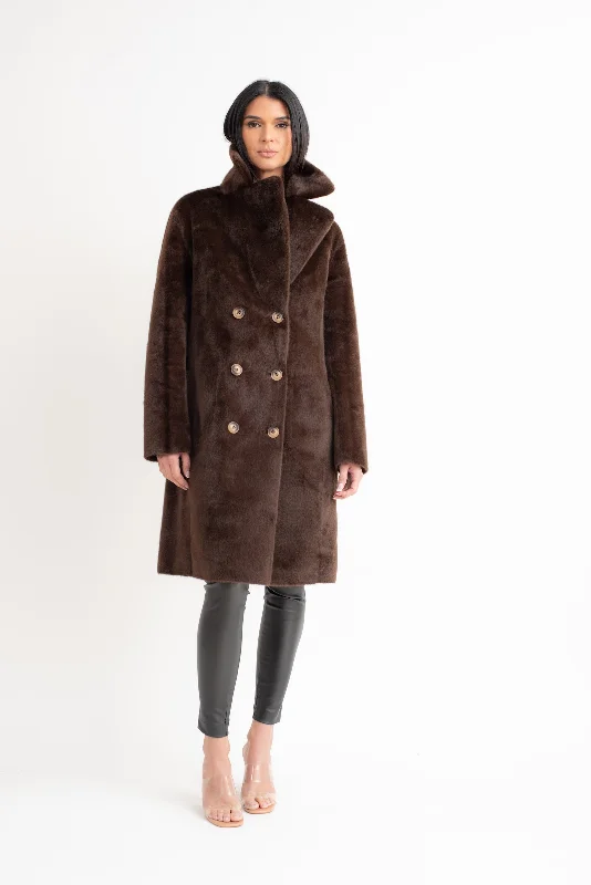 Reversible Faux Shearling Coat Jacket