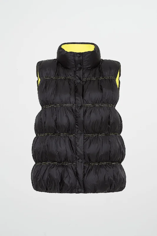 Ruched Puffer Vest 722