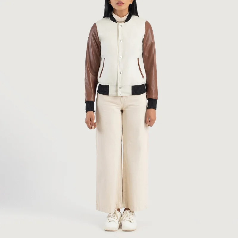 Savant Brown Hybrid Varsity Jacket