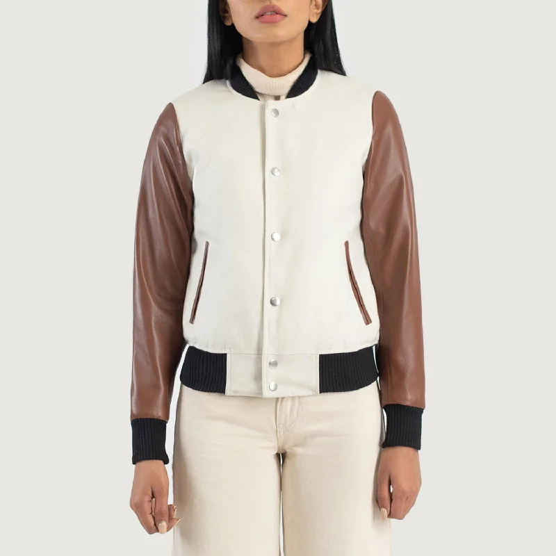 Savant Brown Hybrid Varsity Jacket