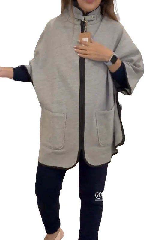 Oversized Zip up Poncho