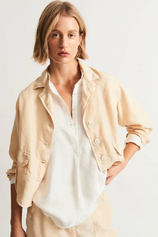 Silk Cream Glassel Blazer