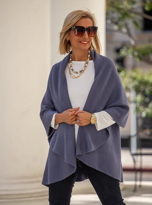 Slate Blue Cape Vest