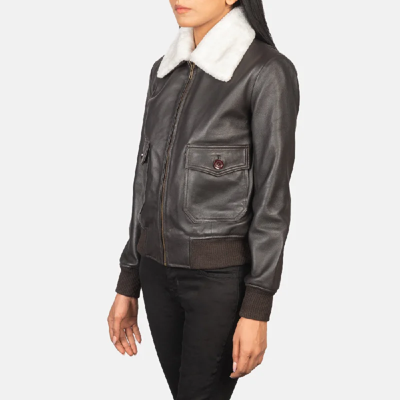 Stella G-1 Brown Leather Bomber Jacket