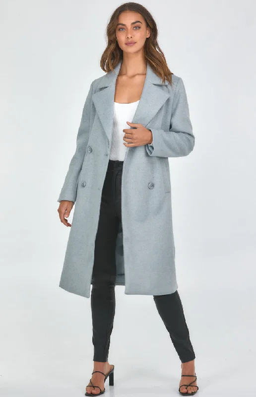 Faux Wool Longline Coat