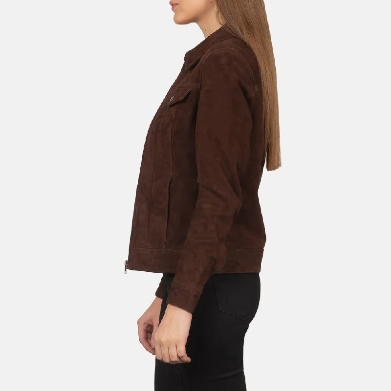 Suzy Mocha Suede Trucker Jacket