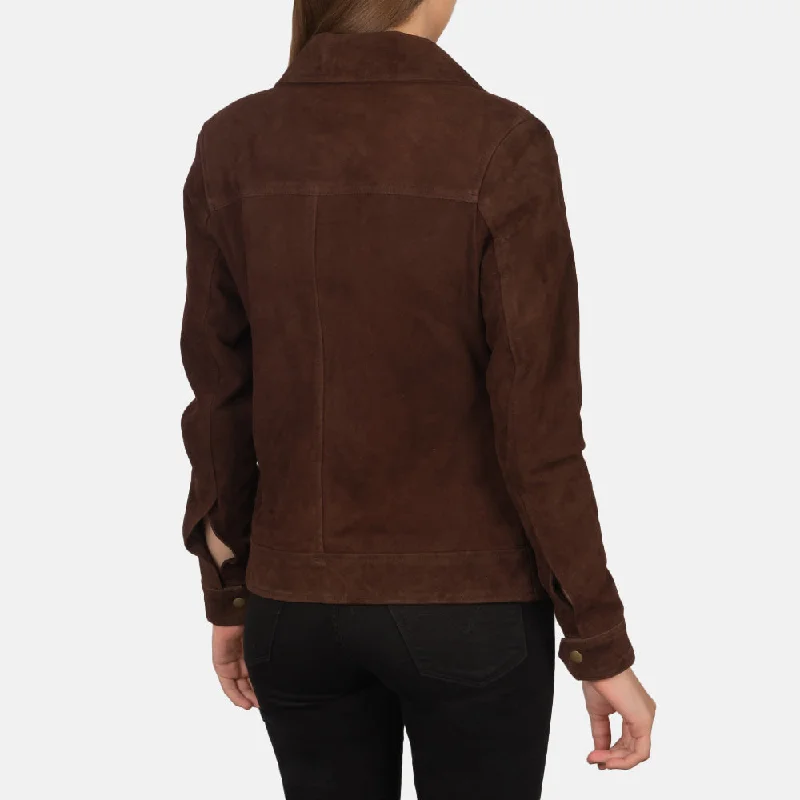 Suzy Mocha Suede Trucker Jacket