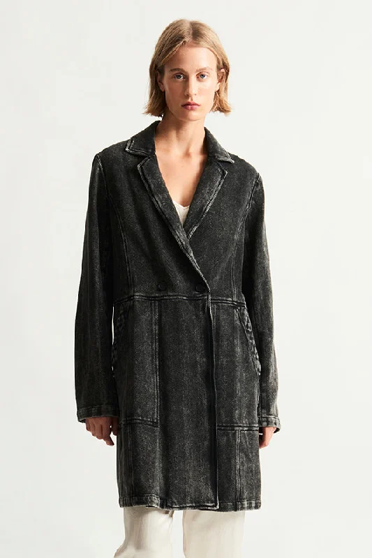 Twill Faded Black Orchid Coat