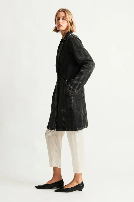 Twill Faded Black Orchid Coat