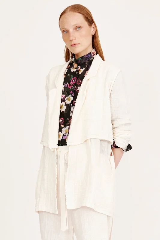 Gauze Washed White La Brea Trench Jacket