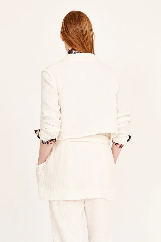 Gauze Washed White La Brea Trench Jacket