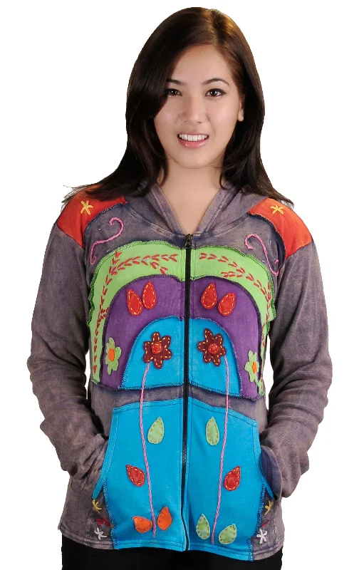 womens-multicolored-stone-washed-cotton-cardigan-hood-flower-embroidery